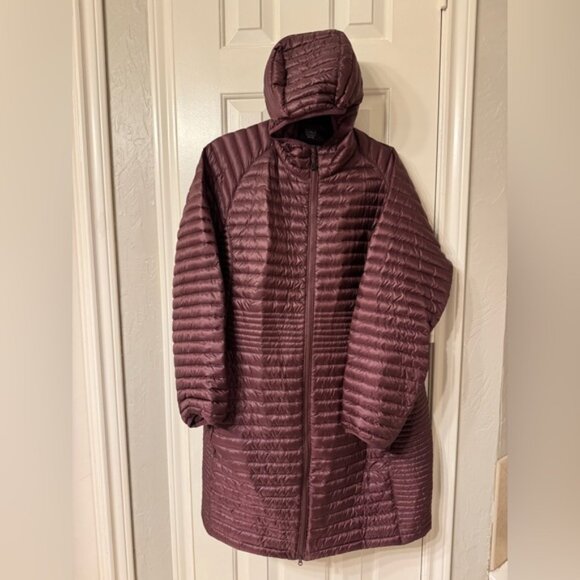L.L.Bean Ultralight 850 Down Sweater Coat 2X in Black Plum - Picture 1 of 10